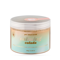 Calming Colada Body Scrub white background