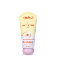 Mattifying SPF white background