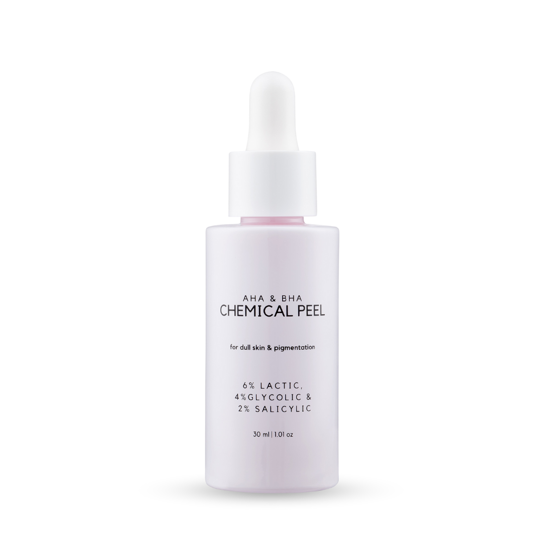 AHA &#038; BHA Chemical Peel white background
