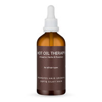 Hot Oil Hair Therapy with Rosemary white background