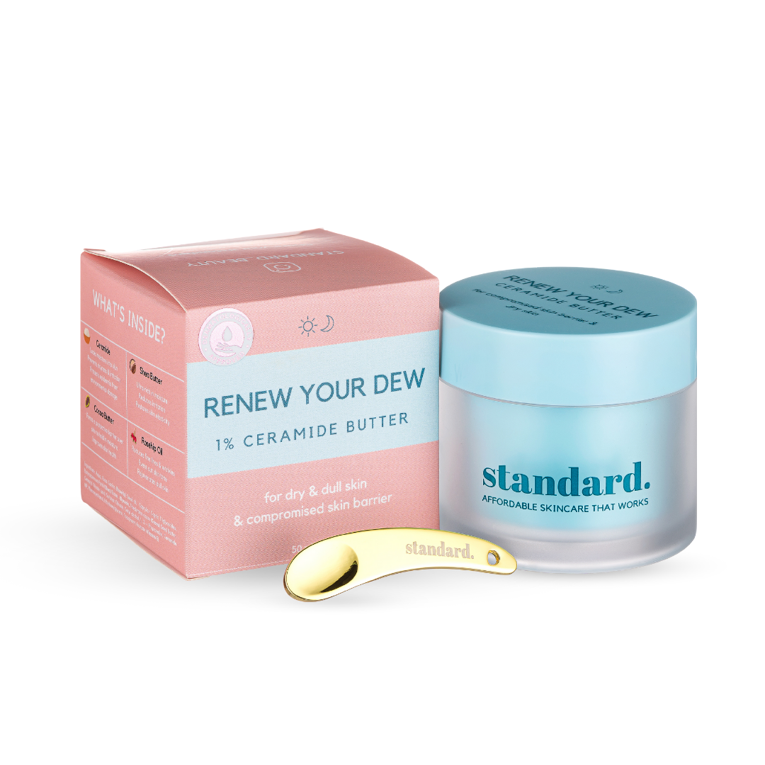 Renew Your Dew Ceramide Butter white background