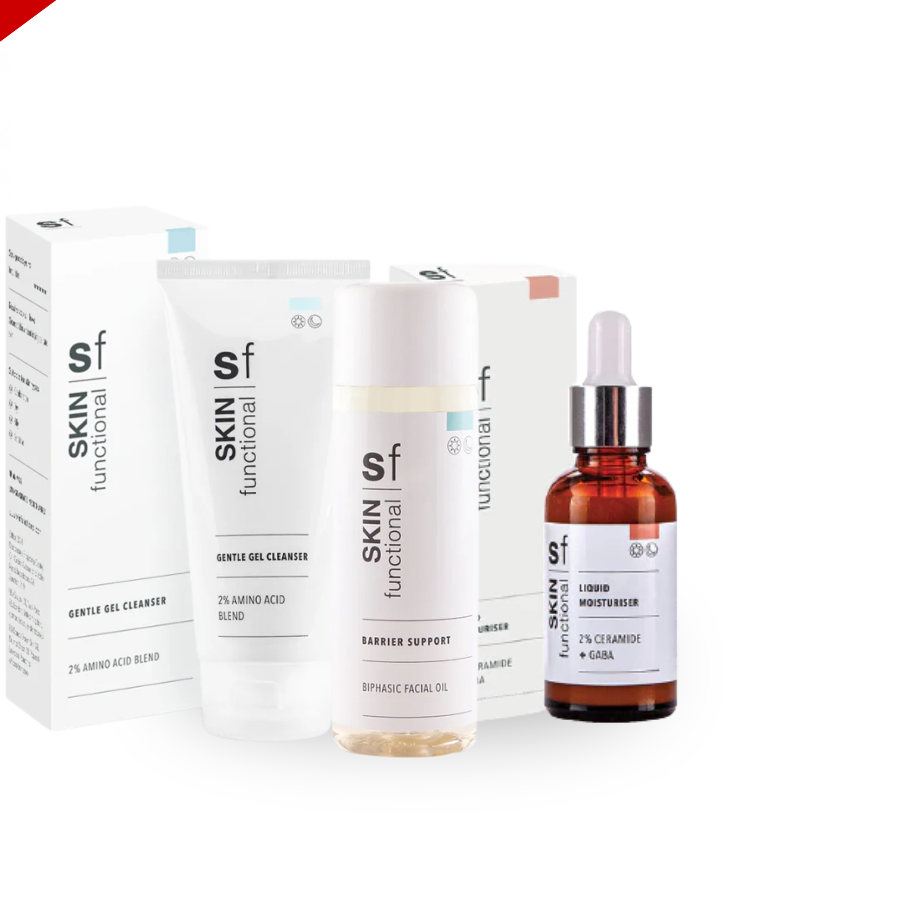 Skin functional - Gentle Gel Cleanser: 2% Amino Acid Blend +Barrier Support - Biphasic Facial Oil+ Liquid Moisturiser
