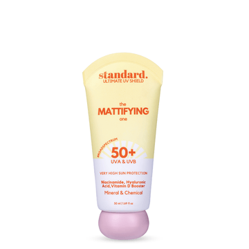 STANDARD. SPF50+ The mattifying one