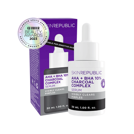 SKIN REPUBLIC AHA + BHA 10% Charcoal Complex Serum