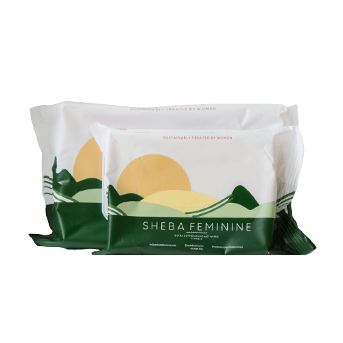 SHEBA FEMININE Ultra-Soft Intimate Bamboo Wipes – Gentle Personal Care