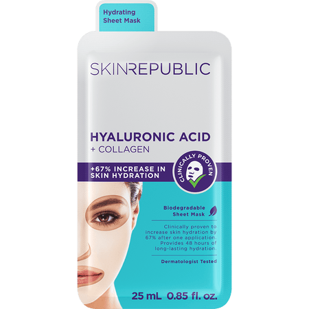 SKIN REPUBLIC Hyaluronic Acid + Collagen Face Mask Sheet