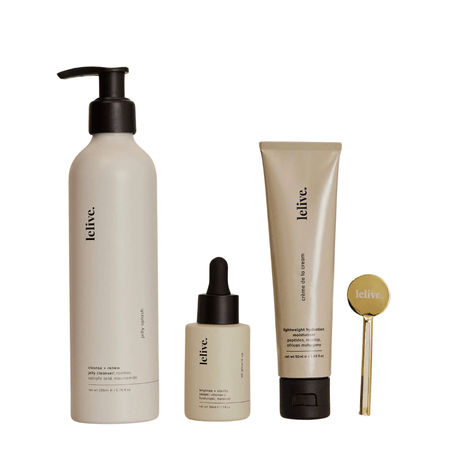 LELIVE 3-step routine | clarify, brighten + glow