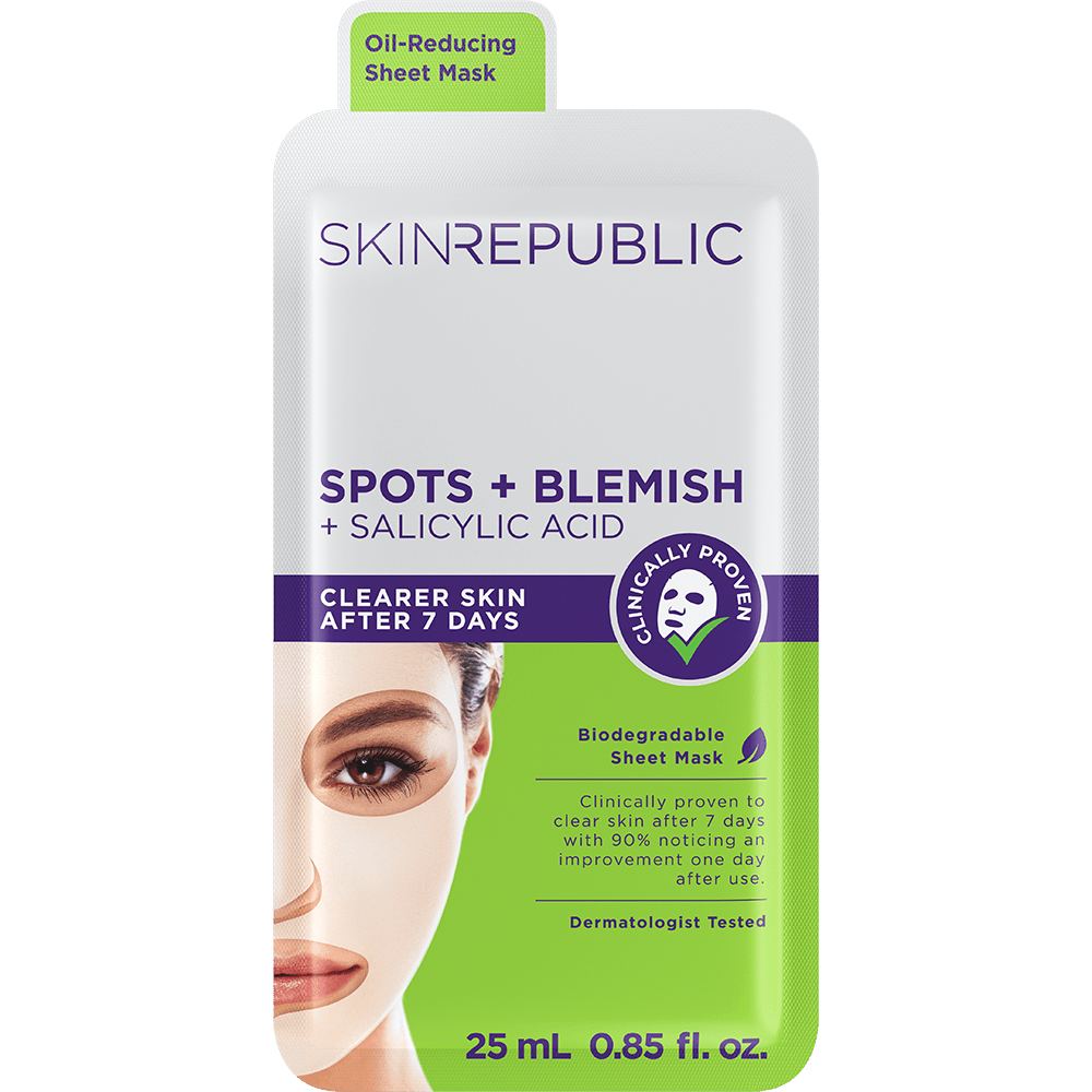 SKIN REPUBLIC Spots + Blemish Face Mask Sheet