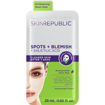 SKIN REPUBLIC Spots + Blemish Face Mask Sheet