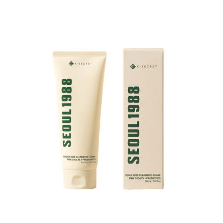 K-SECRET SEOUL 1988 Cleansing Foam: Pine Cica 1% + Probiotics