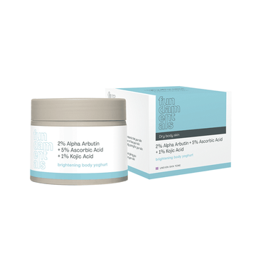 FUNDAMENTALS Brightening Body Yoghurt- 2% Alpha Arbutin + 5% Ascorbic Acid + 1% Kojic Acid