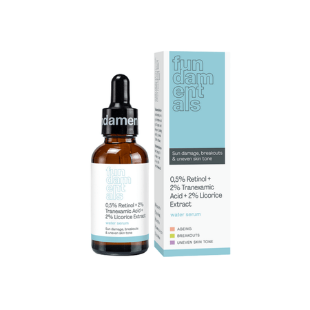FUNDAMENTALS 0.5% Retinol + 2% Tranexamic Acid + 2% Licorice Extract Water Serum