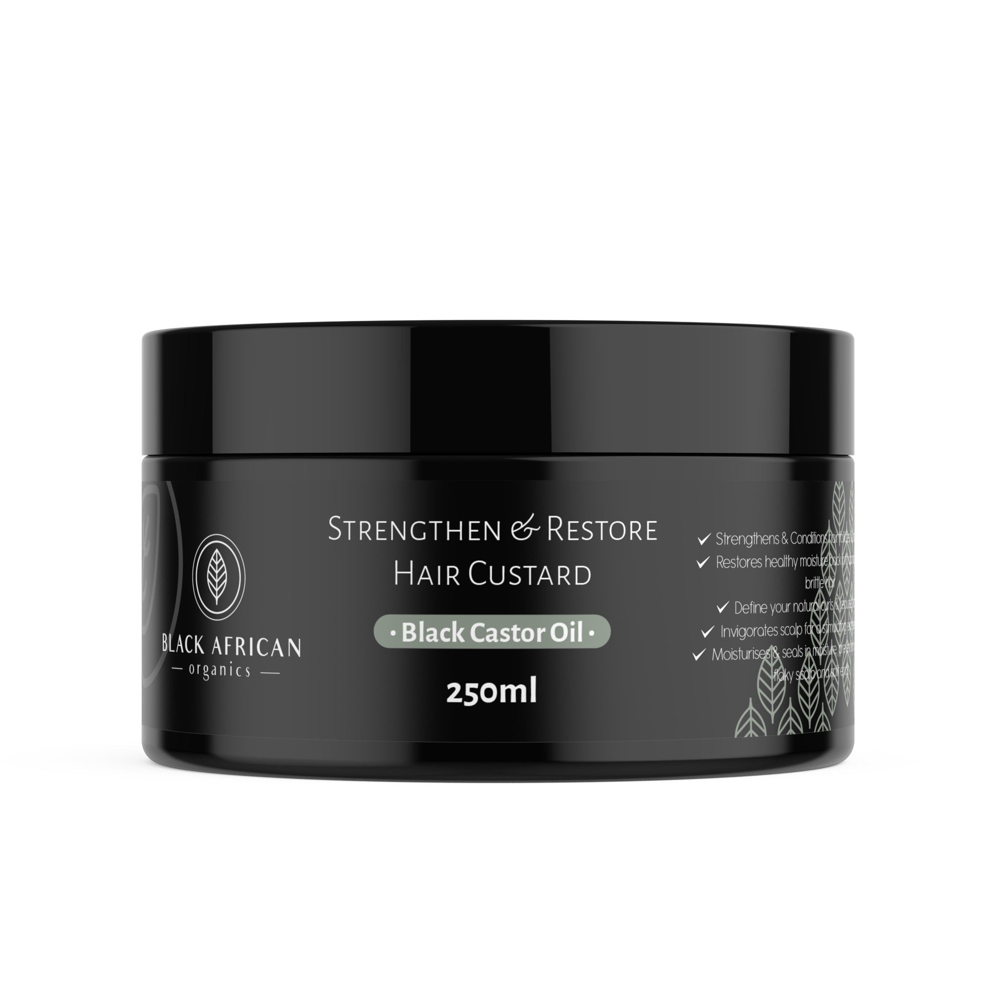 BLACK AFRICAN ORGANICS Black Castor Oil + Biacapil Hair Custard
