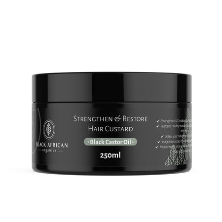 BLACK AFRICAN ORGANICS Black Castor Oil + Biacapil Hair Custard