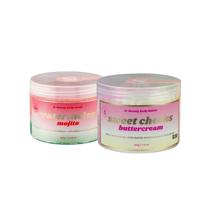 STANDARD. The Soft Skin Duo Watermelon Mojito scrub + Sweet cheeks butter cream